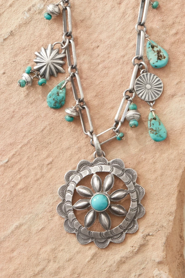 Silver Sky Charm Necklace by Peyote Bird