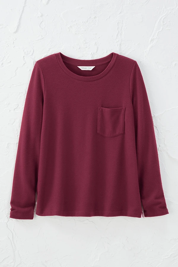 EverSoft Knit Boxy Pocket Top