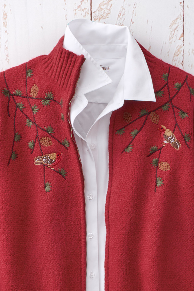 Bright Notes Zip Cardigan - Coldwater Creek