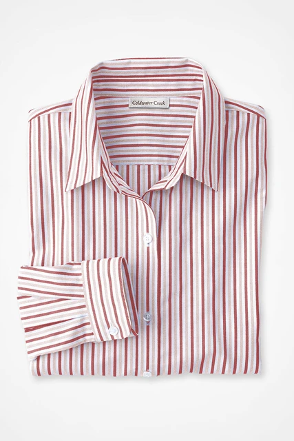 Twin Stripe No-Iron Long-Sleeve Shirt - White Multi - 16P