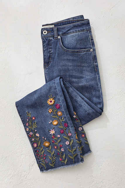 ボトムス wunderlang wild flower jeans 2-3y Walk in the Wildflowers Ankle Jeans - Coldwater Creek