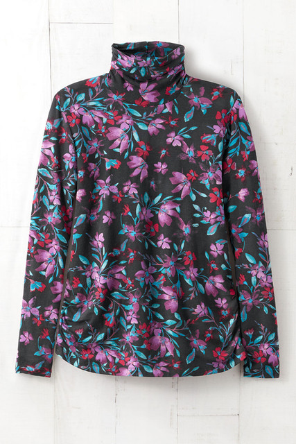 PrimaKnit® Midnight Blossom Turtleneck - Coldwater Creek