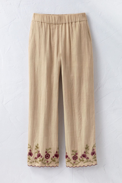 Florentine Embroidered Crop Pants - Coldwater Creek