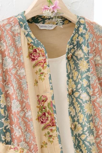 Floral Mix Print Knit Jacket - Coldwater Creek