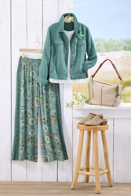 Trailing Roses Palazzo Pants - Coldwater Creek
