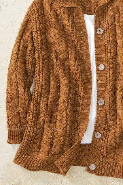 Shaker Cable Cardigan - Coldwater Creek