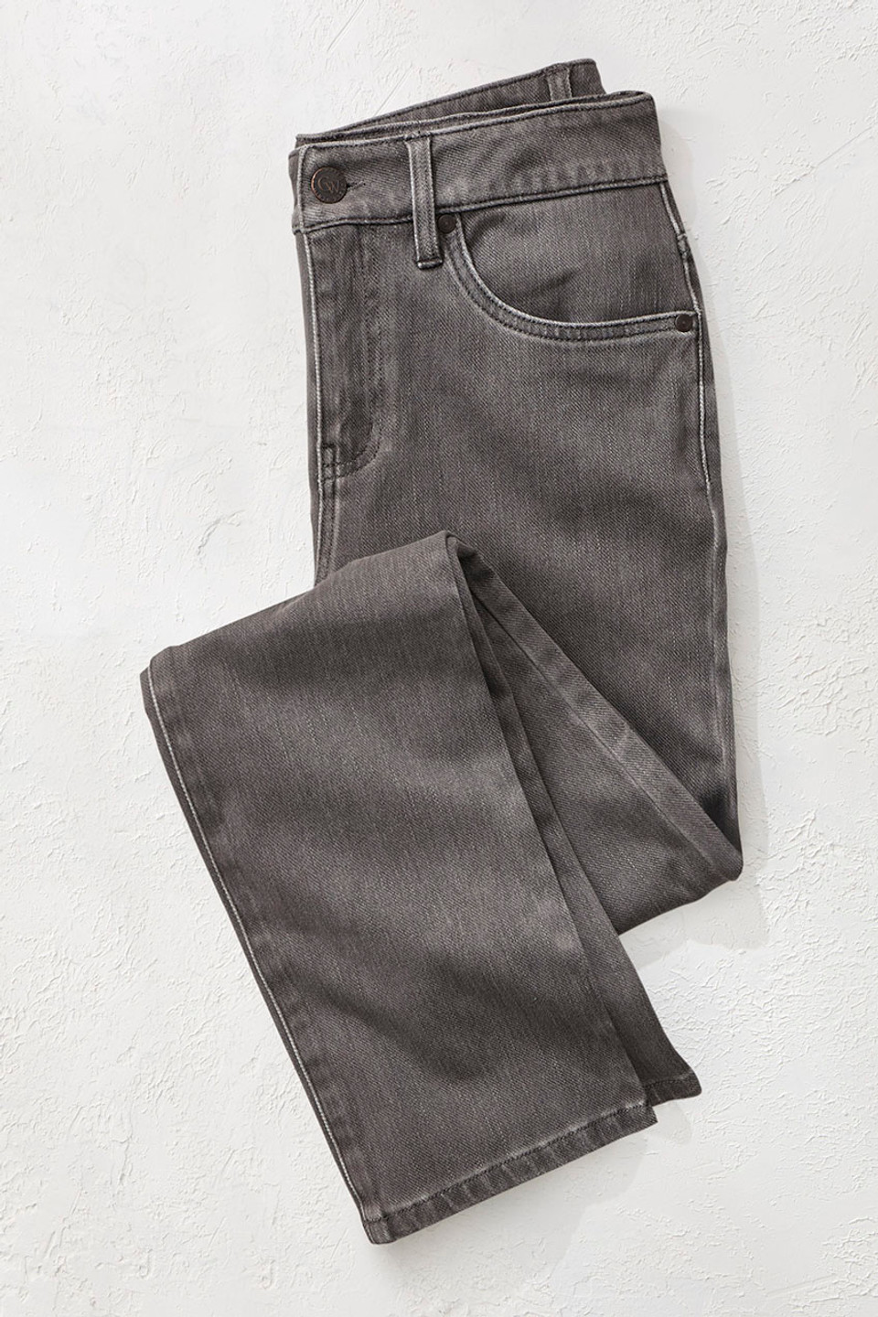 Knit Denim High Rise Straight-Leg Jeans