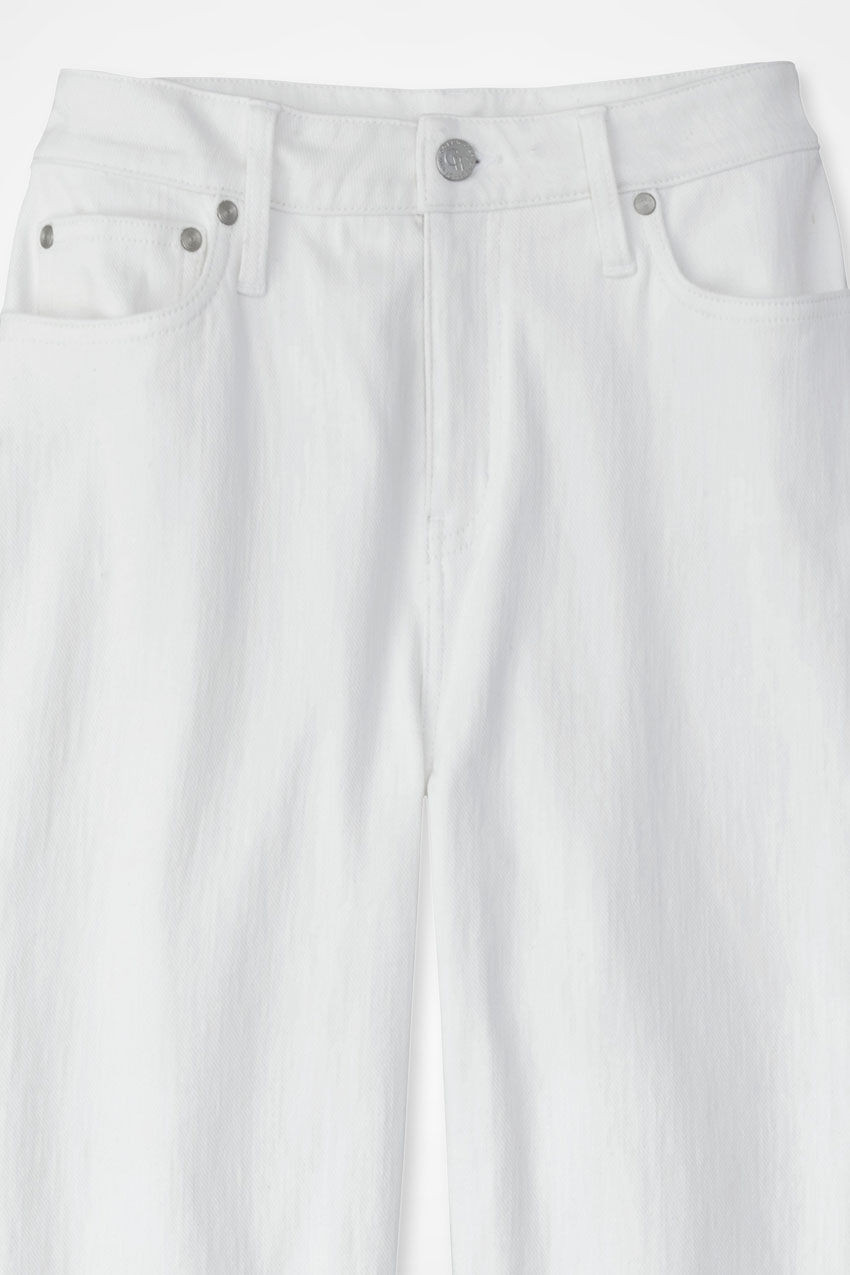 Knit Denim High Rise Straight-Leg Jeans