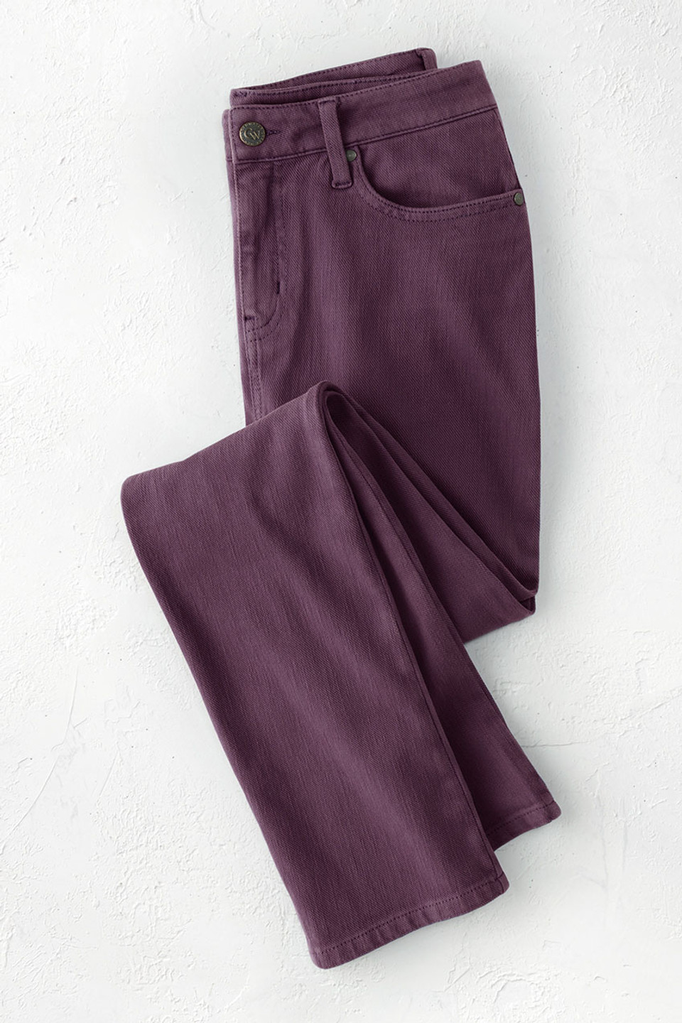 Knit Denim High Rise Straight-Leg Jeans