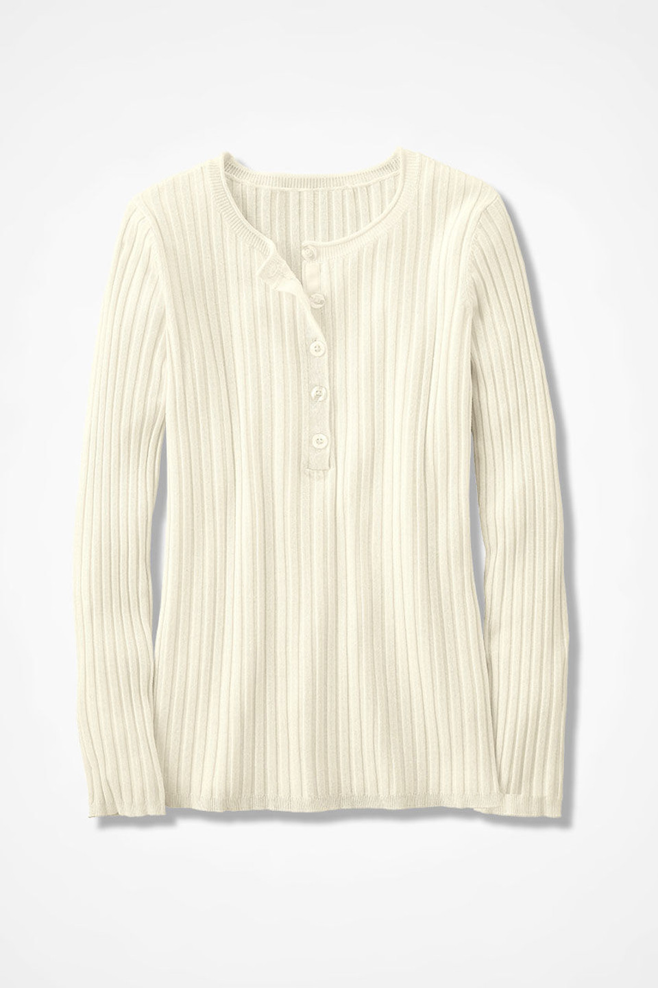Ribbed Henley Sweater