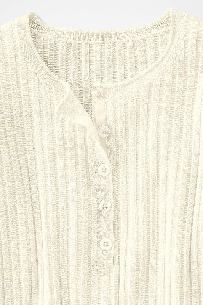 Ribbed Henley Sweater