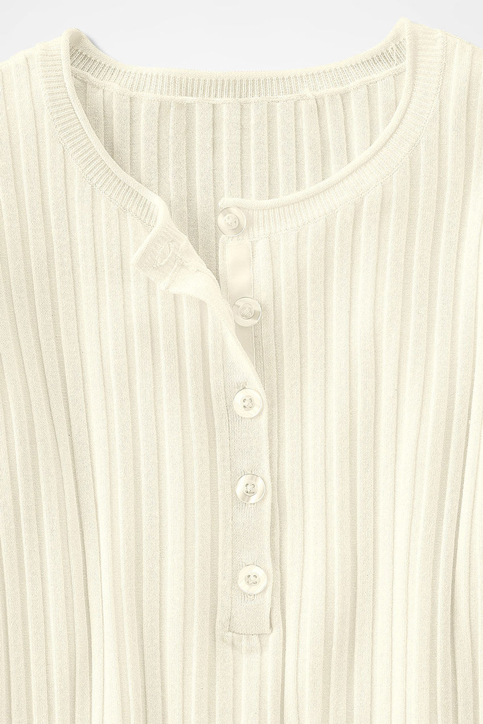 Ribbed Henley Sweater