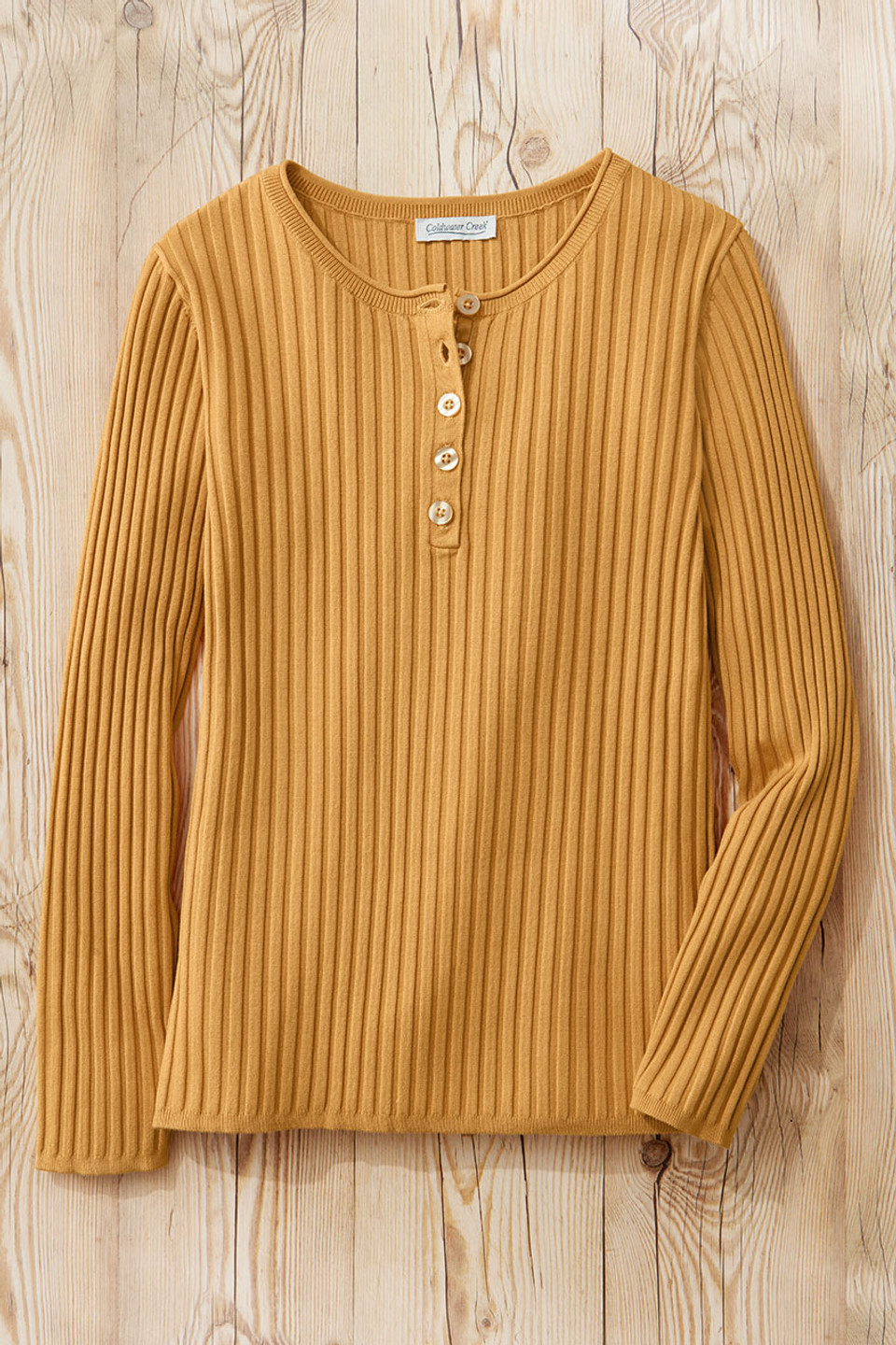 Ribbed Henley Sweater