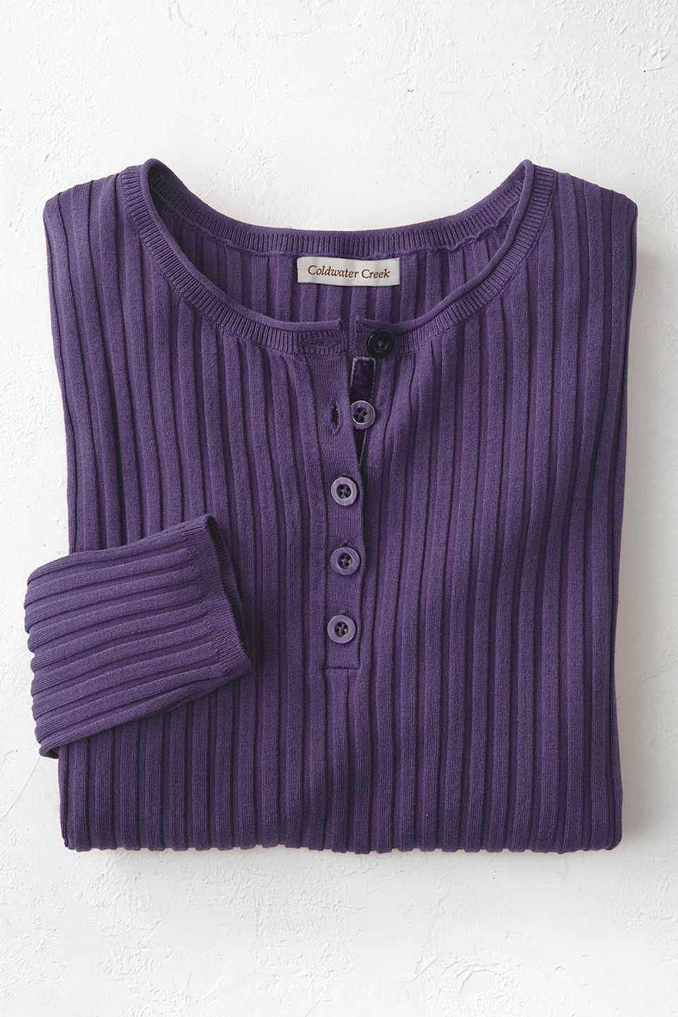 Ribbed Henley Sweater