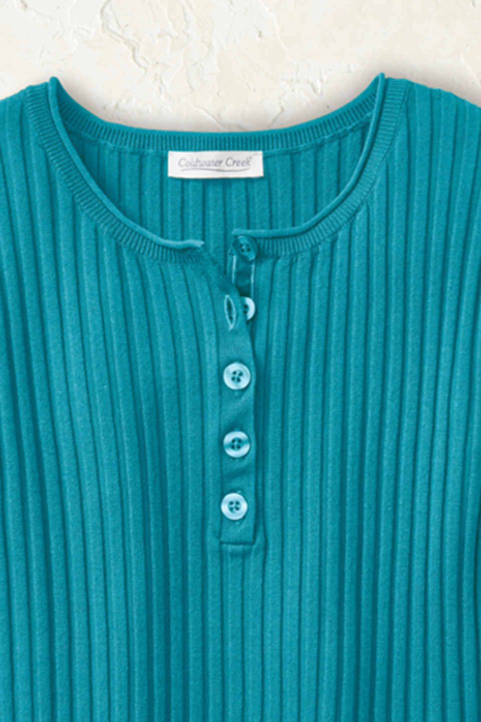 Ribbed Henley Sweater