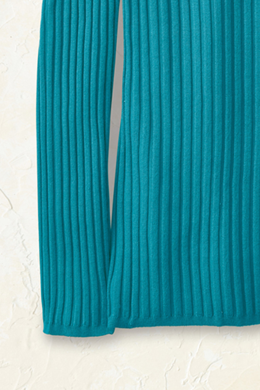 Ribbed Henley Sweater