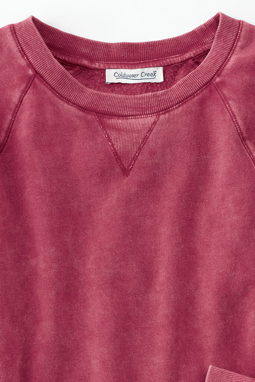 Colorwash Long Tunic Sweatshirt