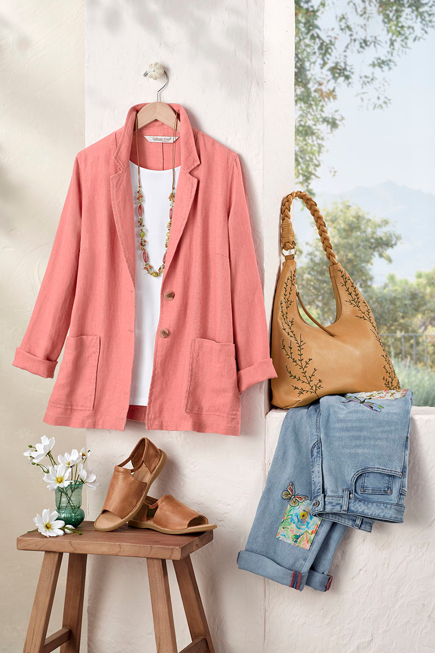 Linen Boyfriend Jacket - Coldwater Creek