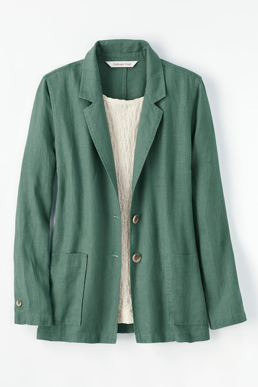 Linen Boyfriend Jacket - Coldwater Creek