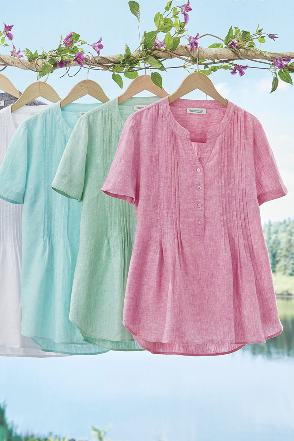 トップス little suzie Linen Gather Collar Blouse little $uzie - little suzie Linen Gather Collar Blouseの通販