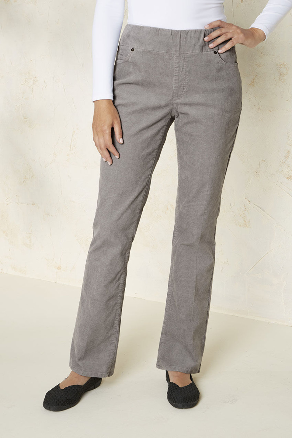 Pull-On Bootcut Stretch Corduroys - Coldwater Creek