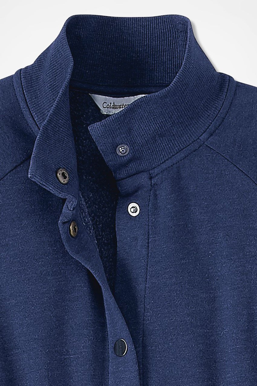 Snap-Front Sweatshirt Lounger