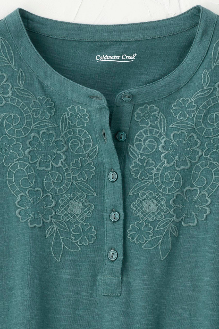 Open Mind Eyelet Henley