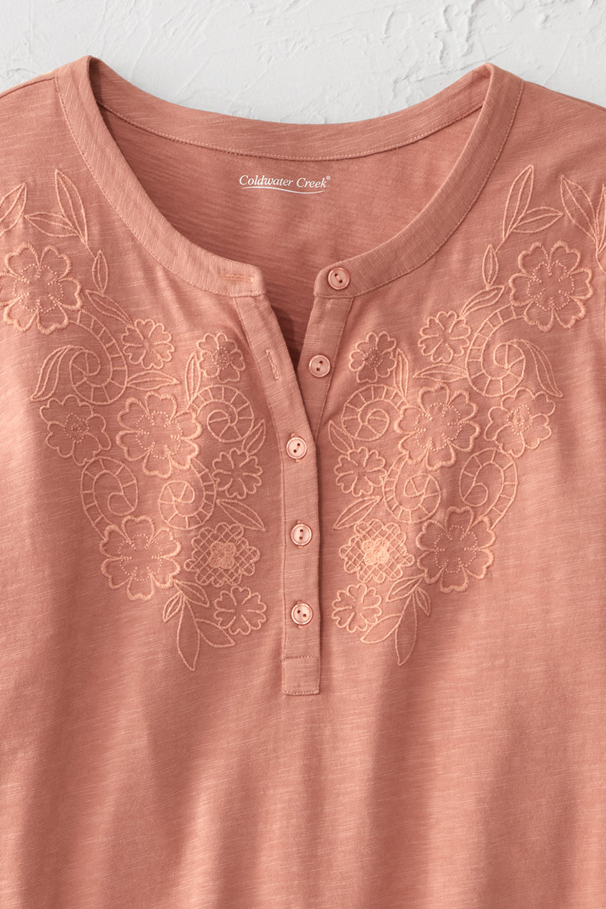 Open Mind Eyelet Henley
