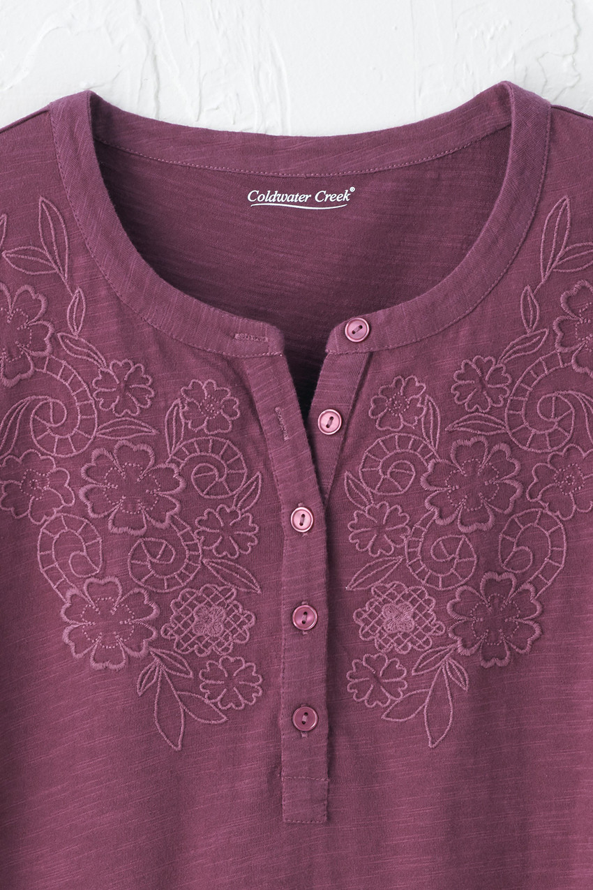 Open Mind Eyelet Henley