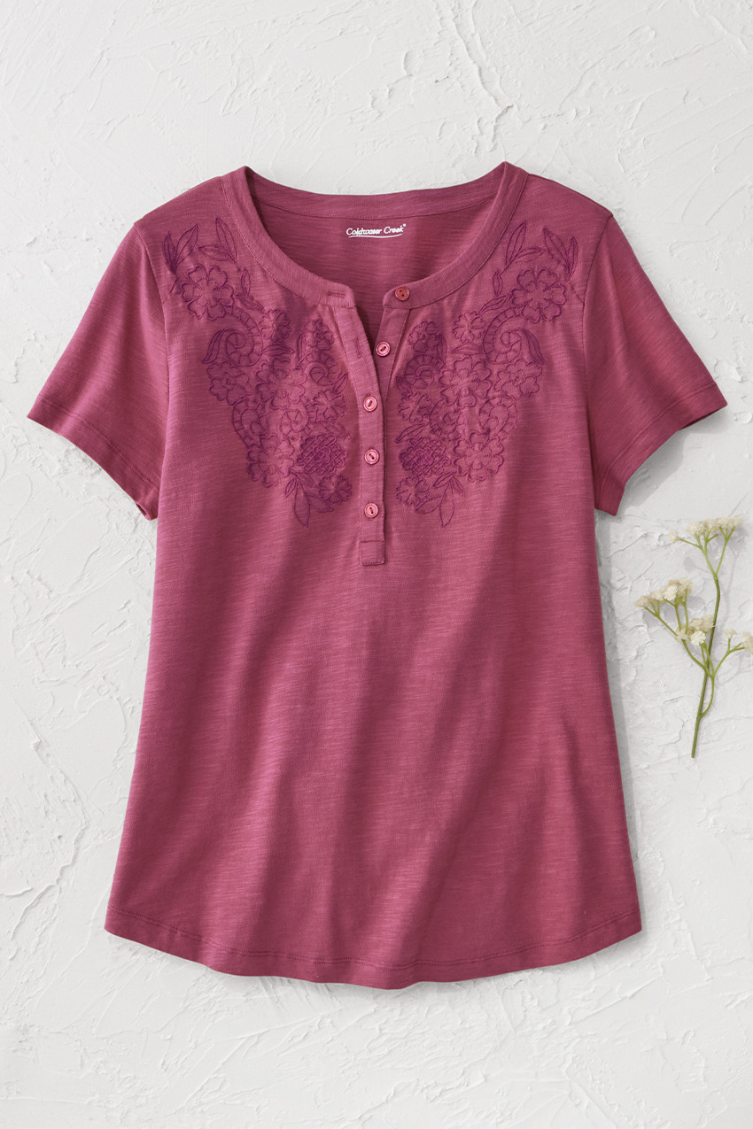 Open Mind Eyelet Henley