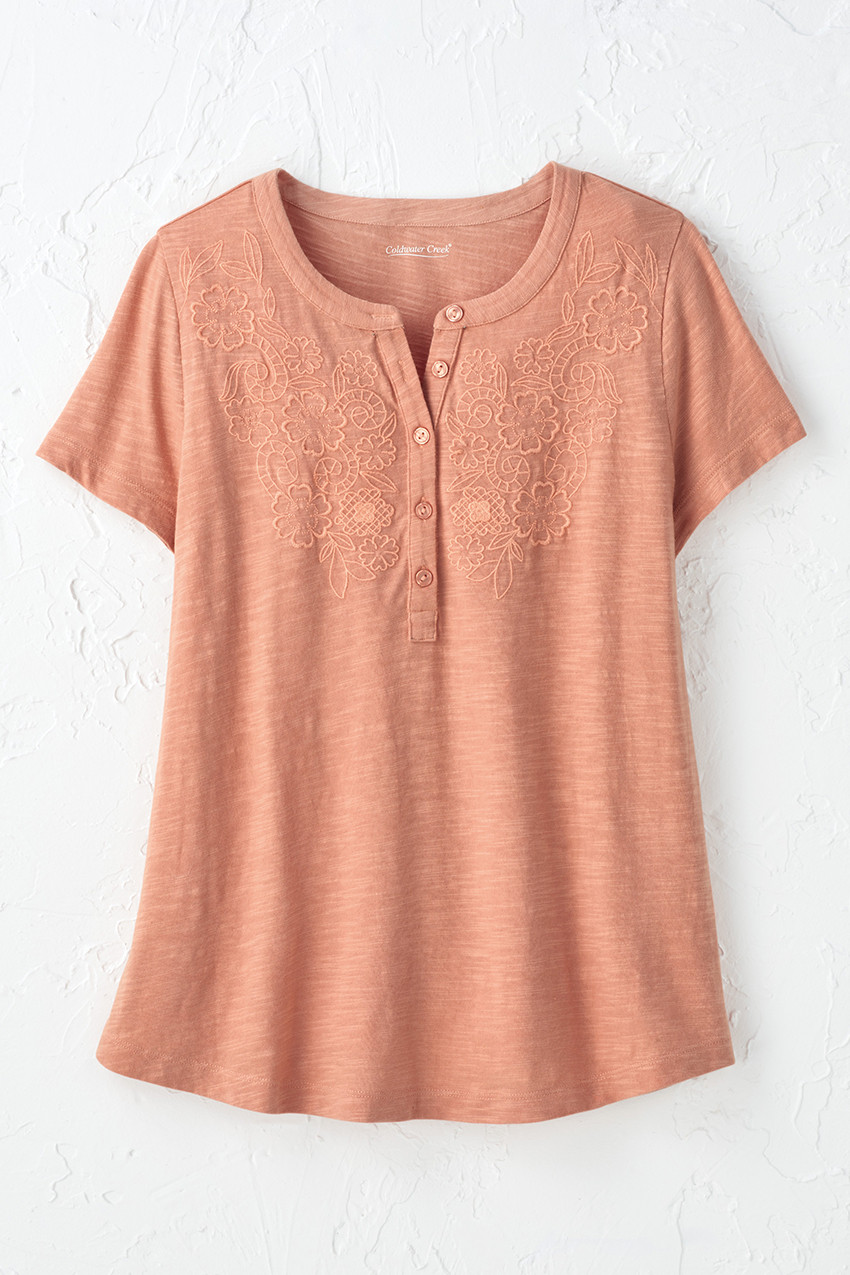 Open Mind Eyelet Henley