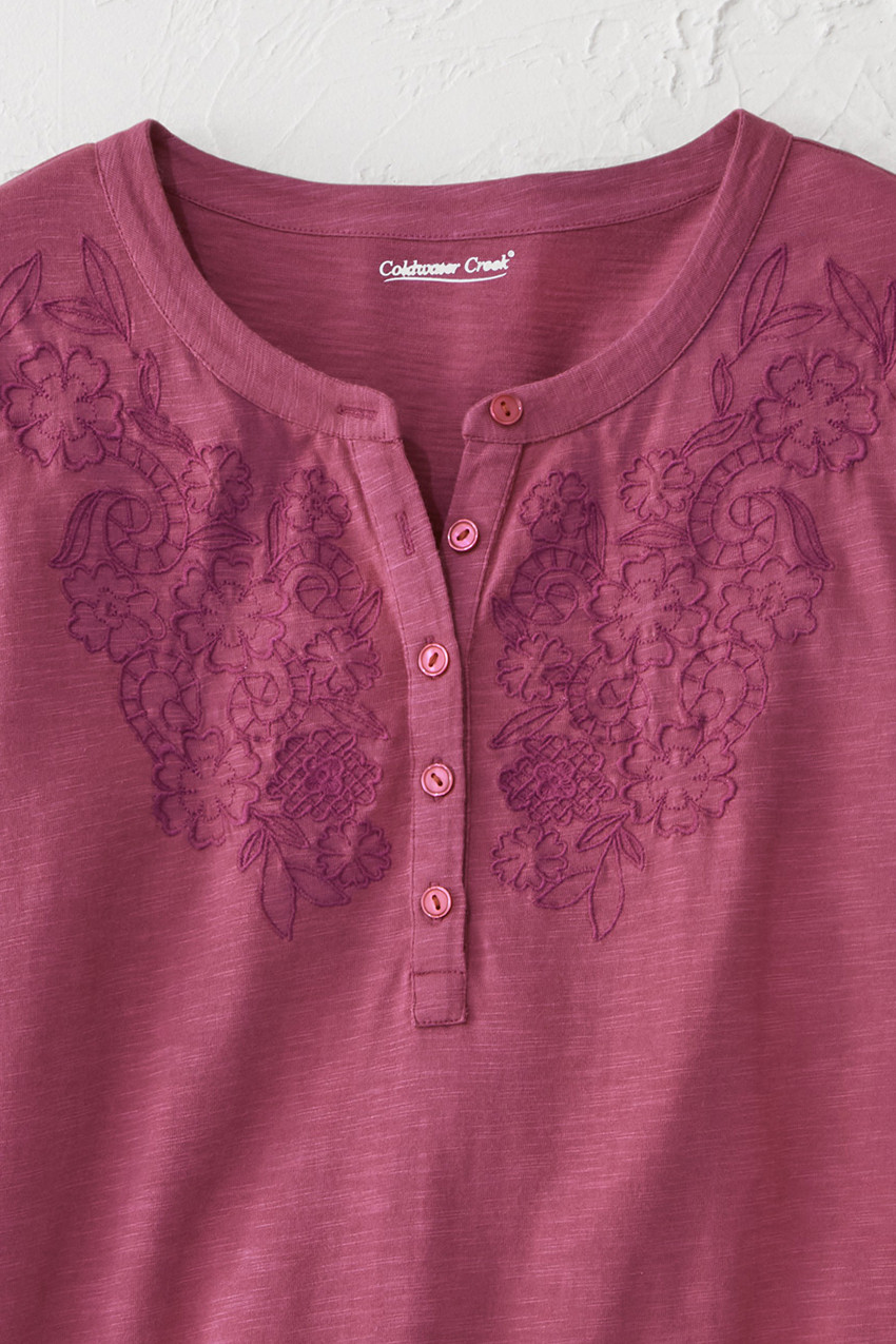 Open Mind Eyelet Henley