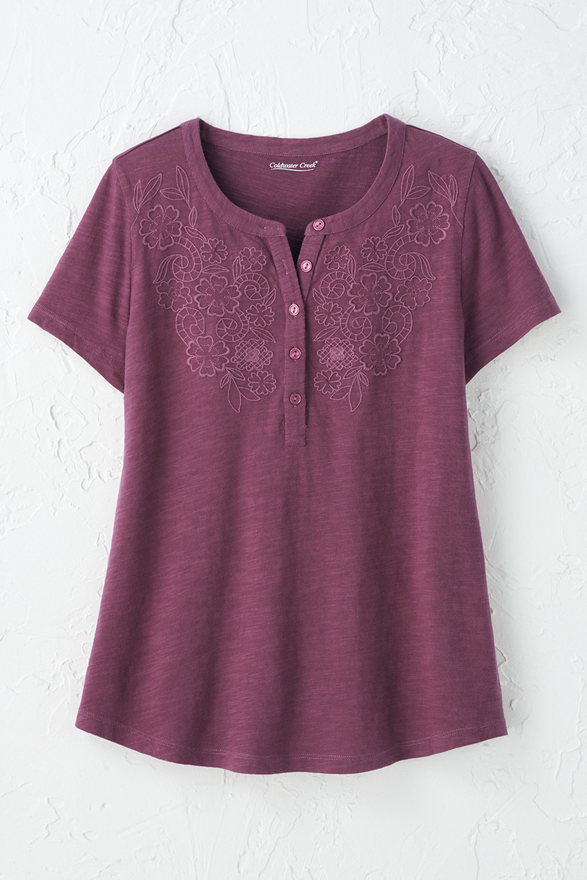 Open Mind Eyelet Henley