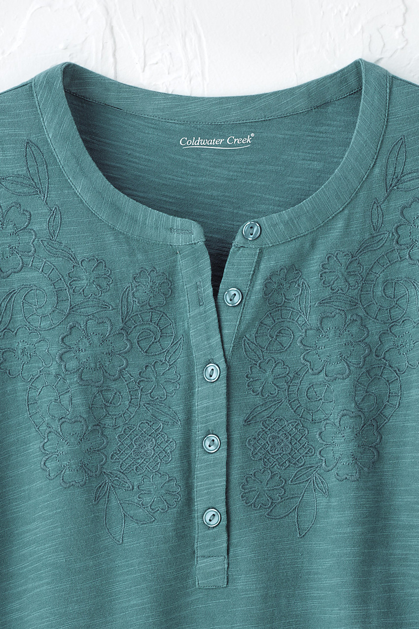 Open Mind Eyelet Henley