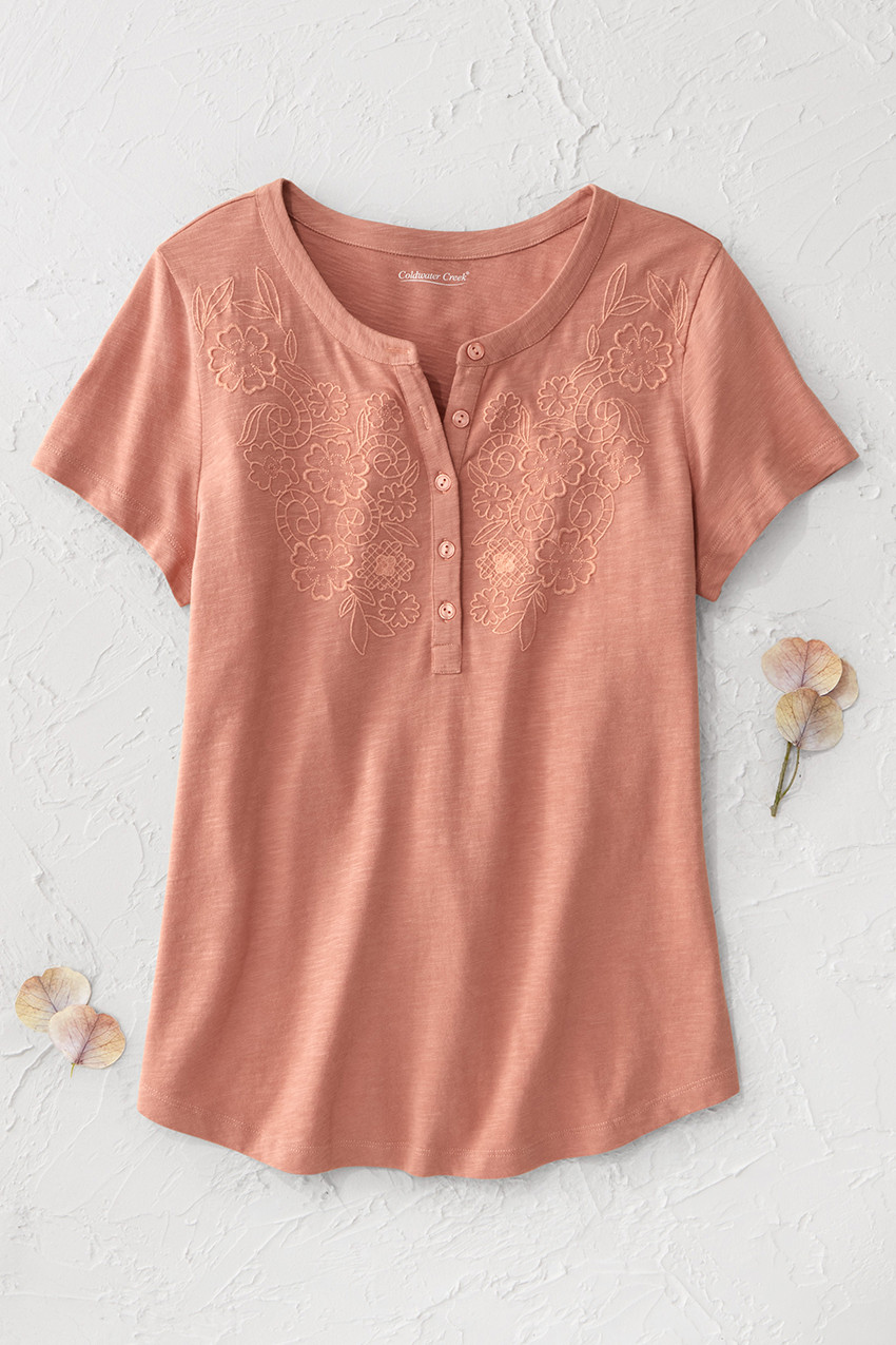 Open Mind Eyelet Henley