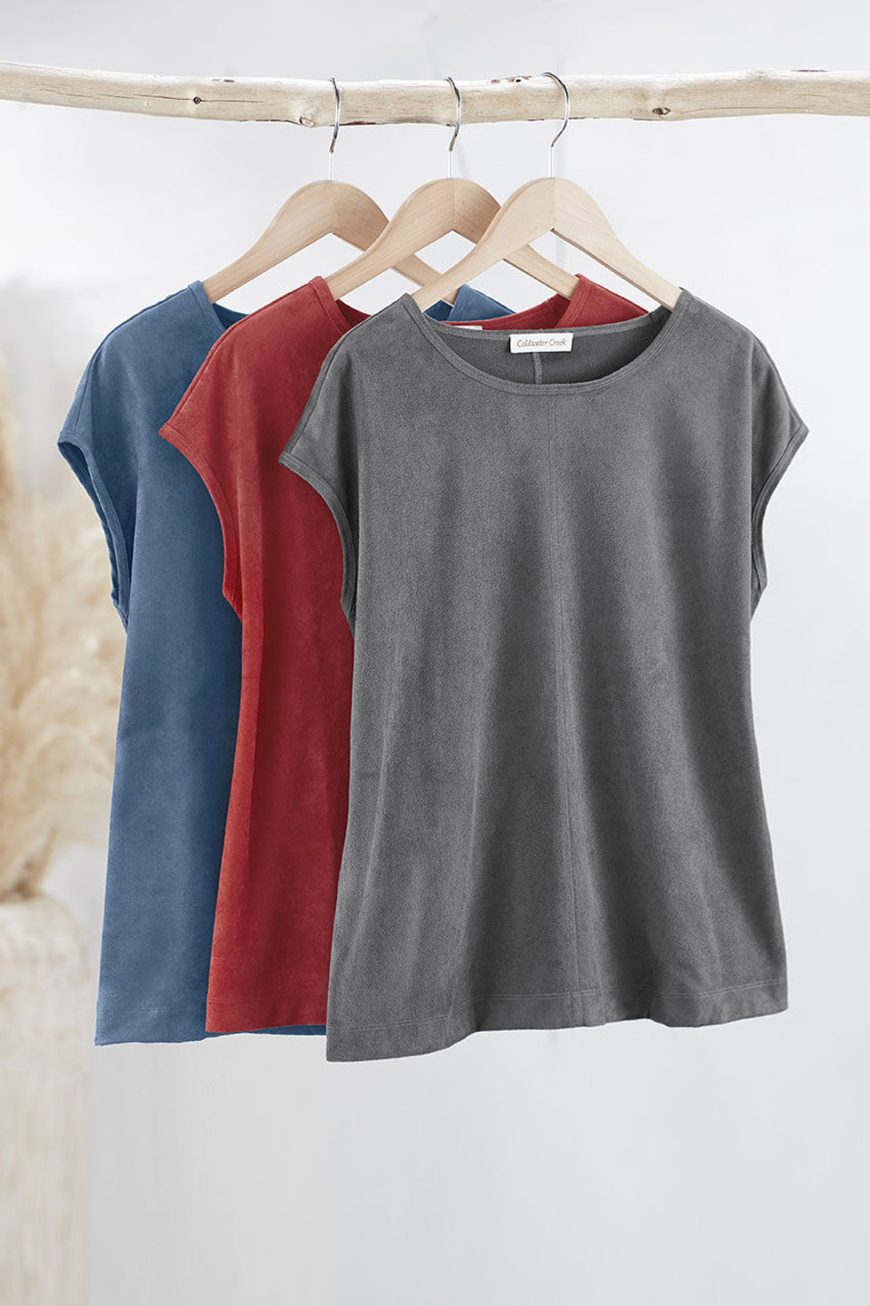 Suede-Touch Stretch Tee