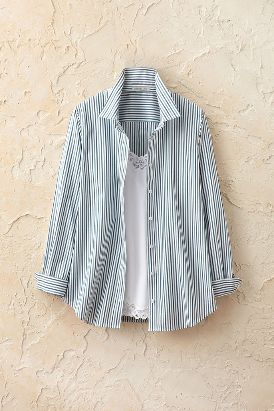 Twin Stripe No-Iron Long-Sleeve Shirt