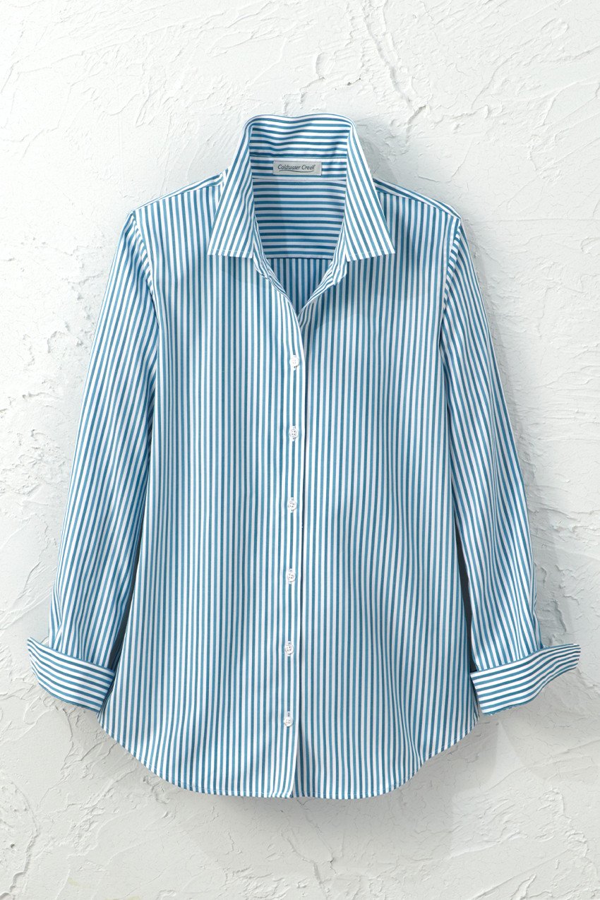 Twin Stripe No-Iron Long-Sleeve Shirt