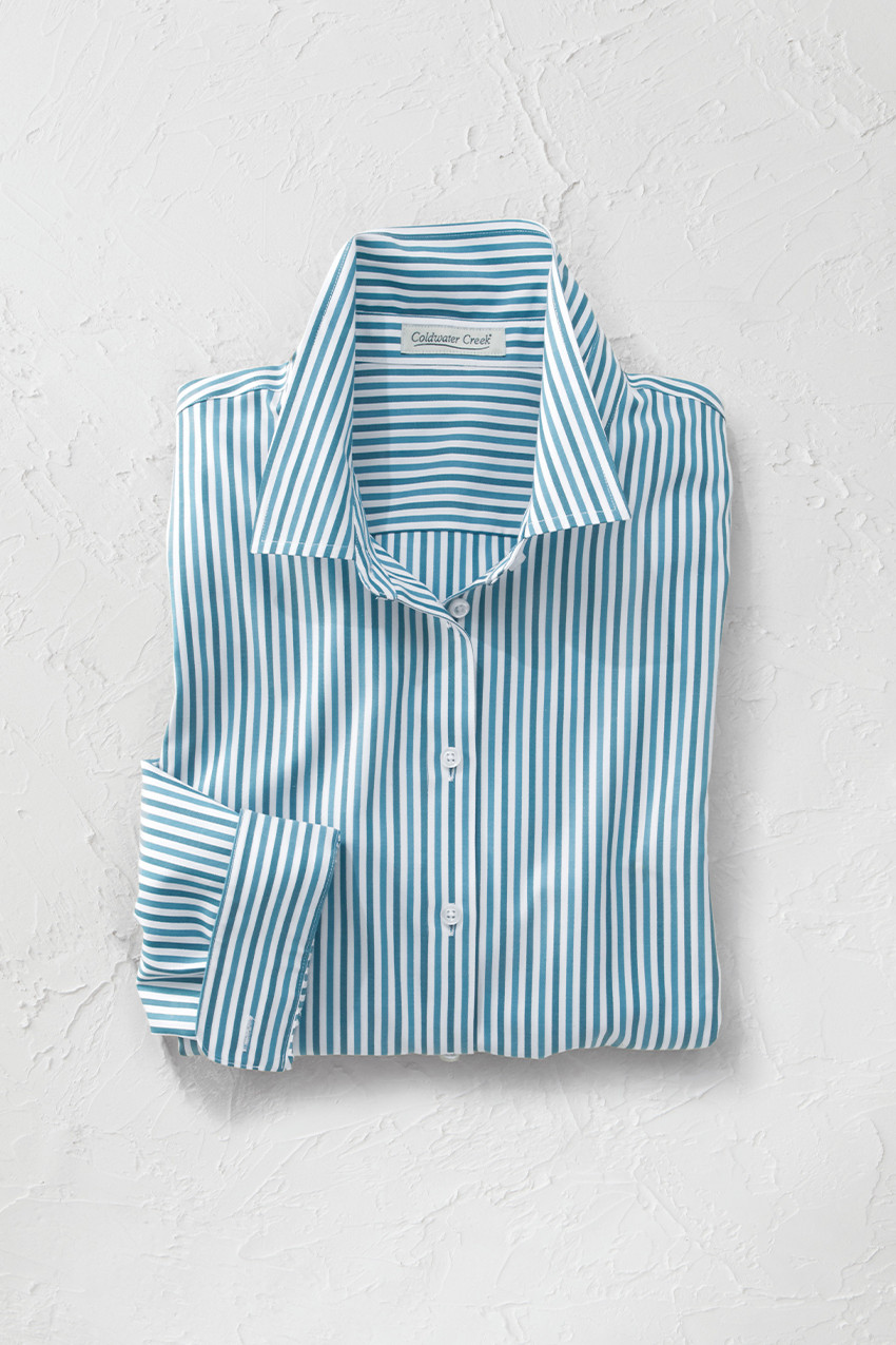 Twin Stripe No-Iron Long-Sleeve Shirt