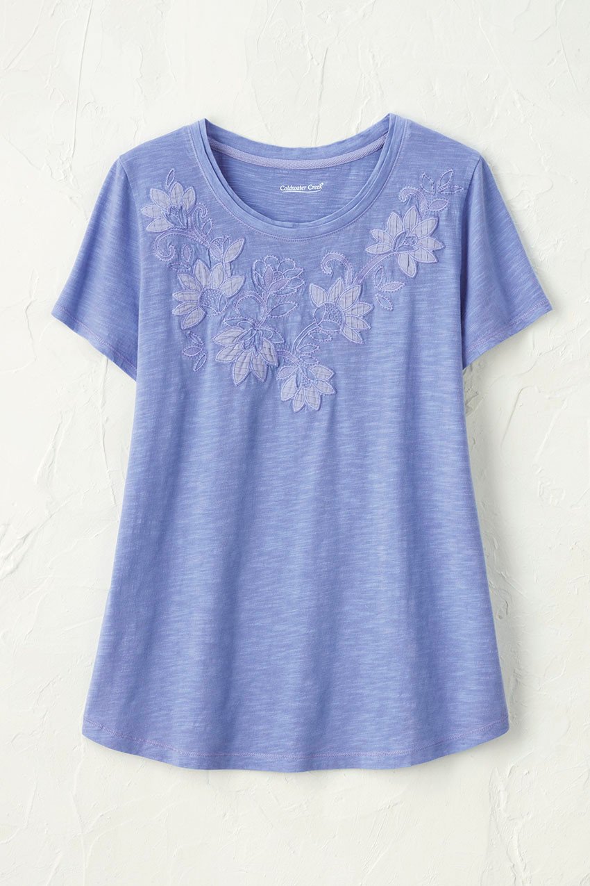 Swirling Petals Slub Tee