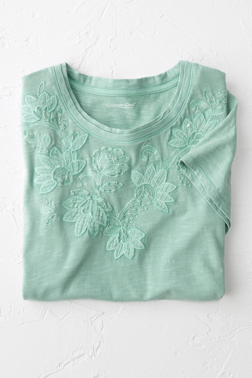 Swirling Petals Slub Tee