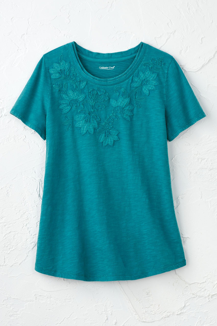 Swirling Petals Slub Tee