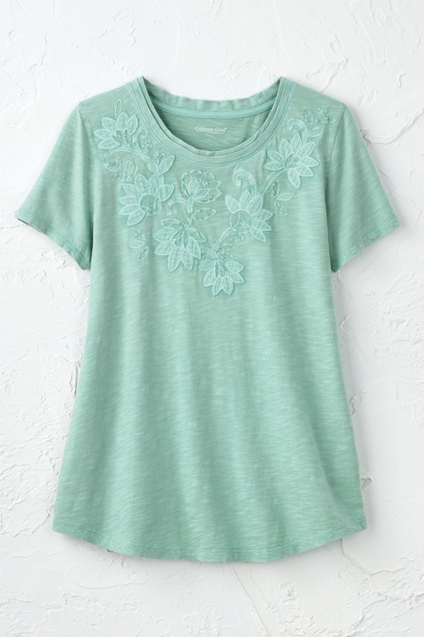 Swirling Petals Slub Tee