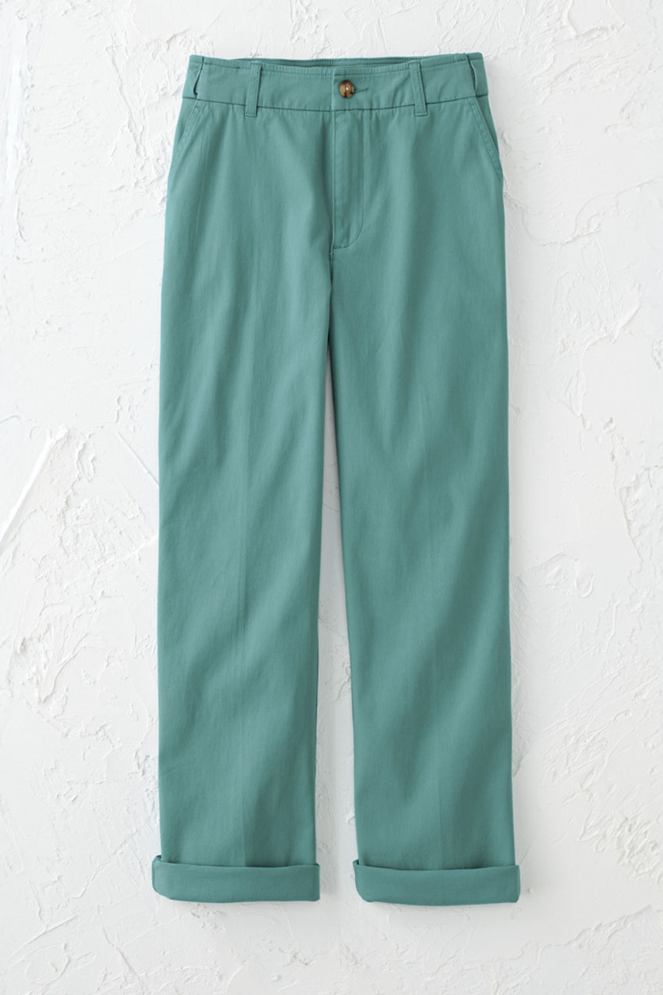 【かじ】WASHED CHINO COTTON Hidden Stretch-Waist Chino Crops - Coldwater Creek