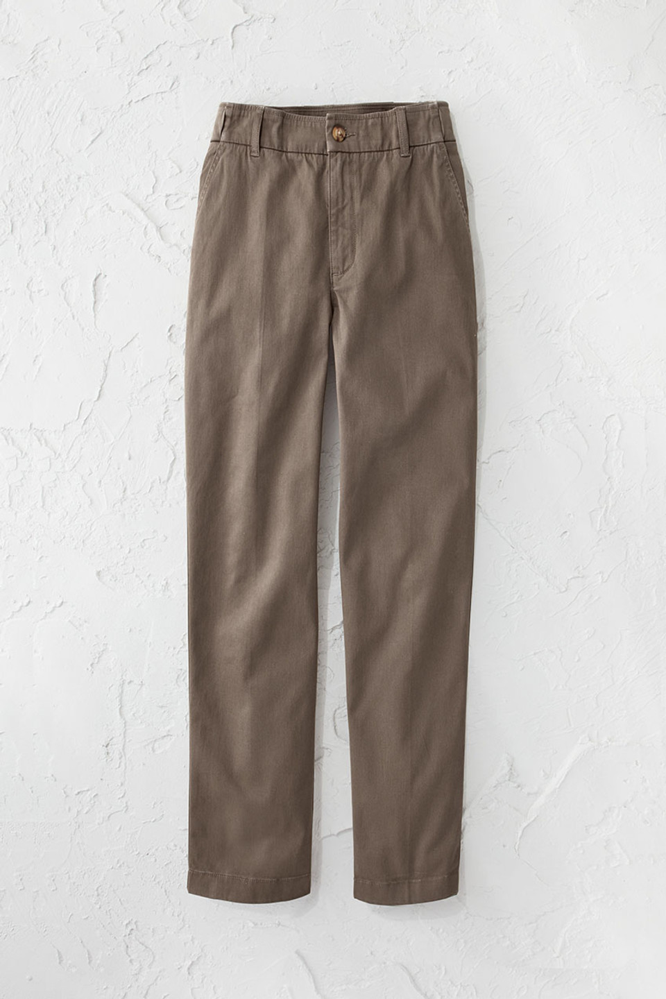 Hidden Stretch-Waist Chino Crops