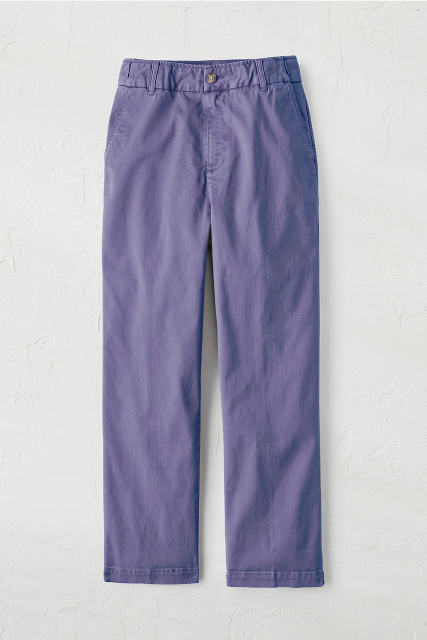 Hidden Stretch-Waist Chino Crops