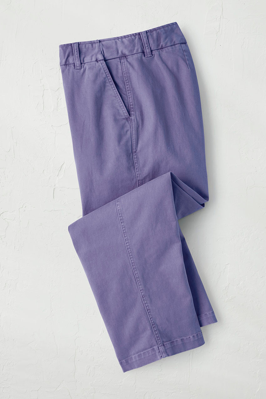 Hidden Stretch-Waist Chino Crops