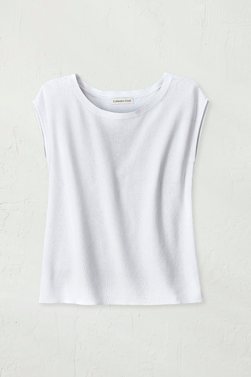 Cap-Sleeve Sweater Tee