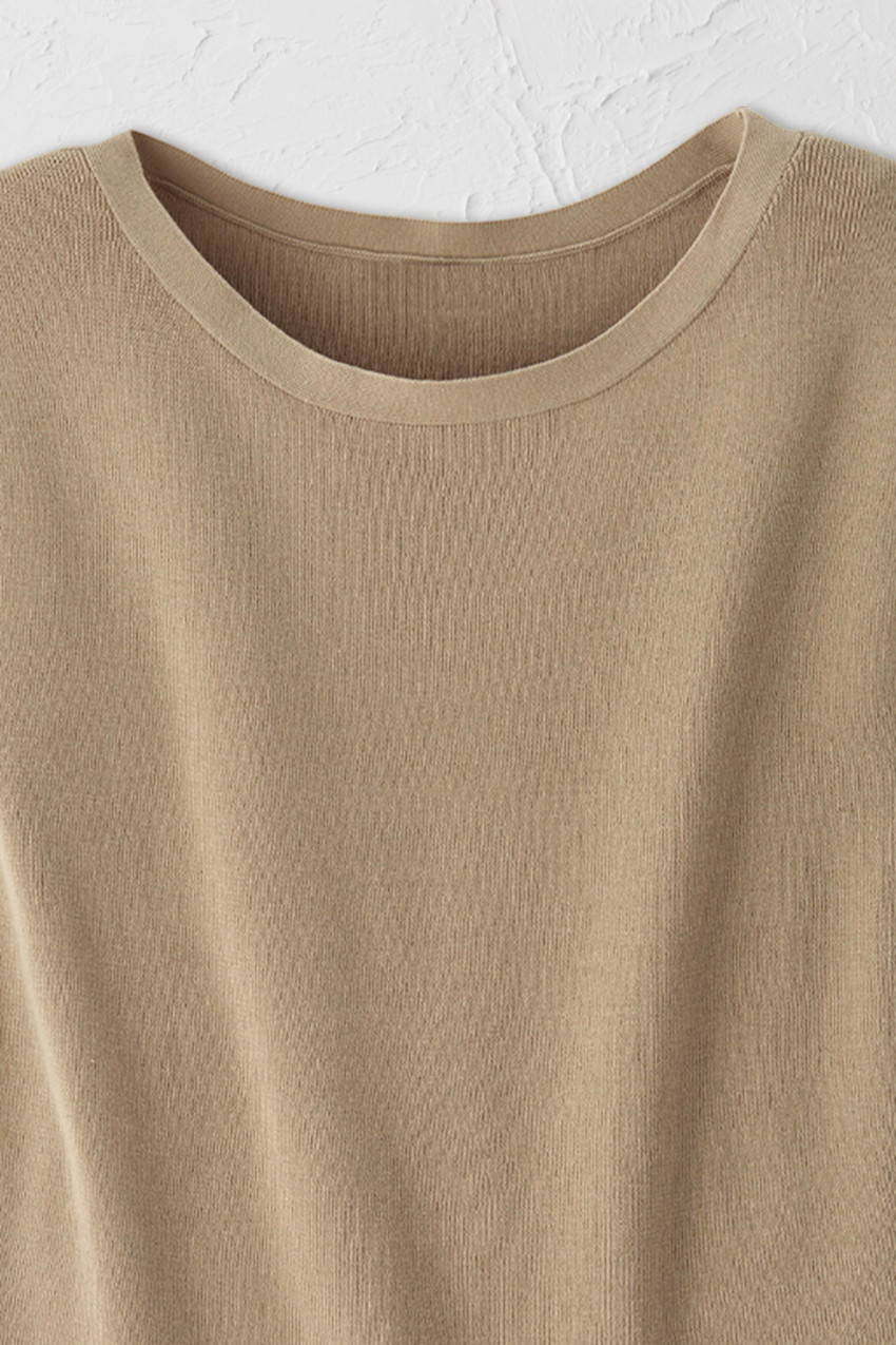 Cap-Sleeve Sweater Tee