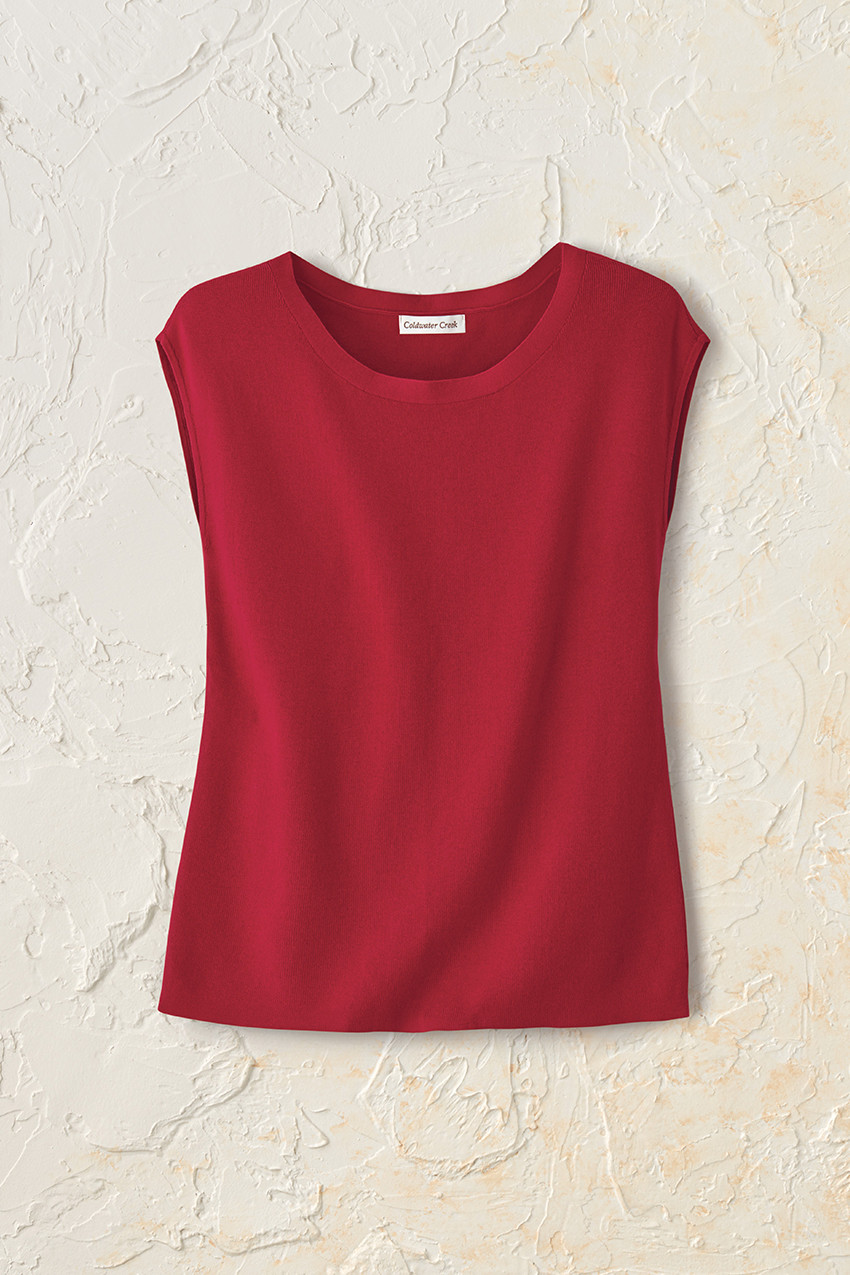 Cap-Sleeve Sweater Tee